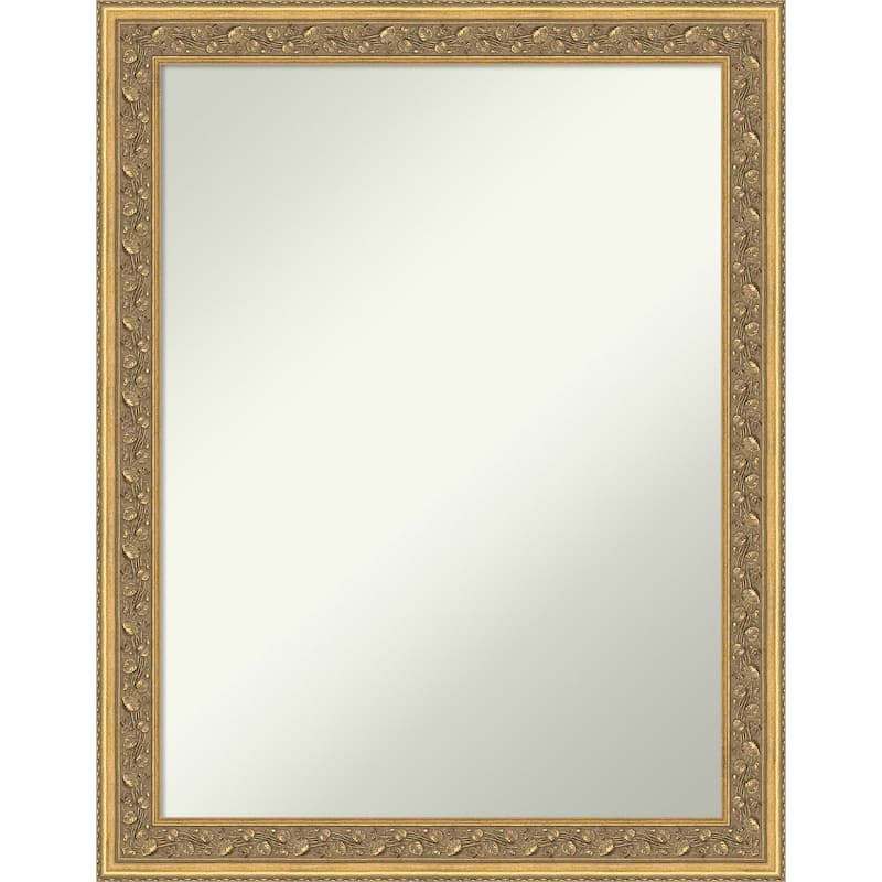 Carter Dark Gold Non-Beveled Wood Framed Wall Mirror - Carter Dark Gold
