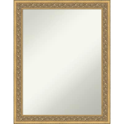 Carter Dark Gold Non-Beveled Wood Framed Wall Mirror - Carter Dark Gold
