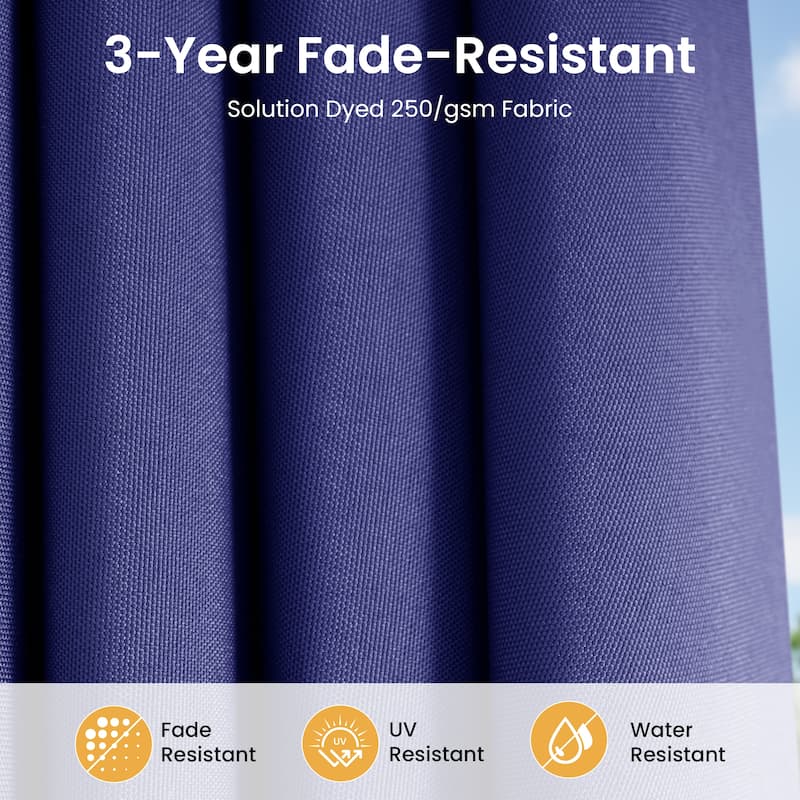 Crestlive Products 15ft Double-sided Patio Umbrella Solar LED Lighted Outdoor Market Umbrella