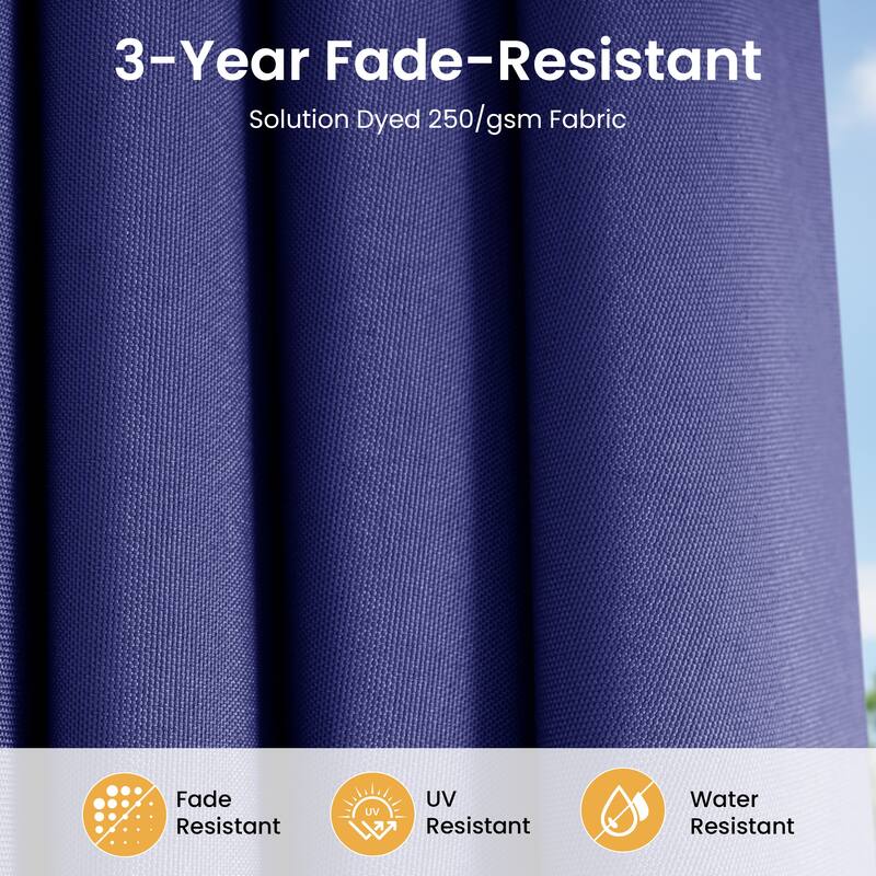 Crestlive Products 15ft Rectangular Double-sided Outdoor Market Umbrella Solar LED Lighted Patio Umbrella