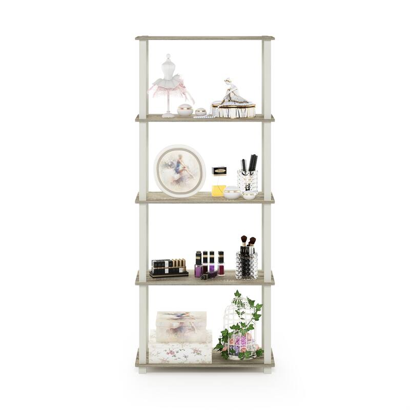 Furinno Turn-S-Tube 5-Tier Square Leg Multipurpose Display Rack