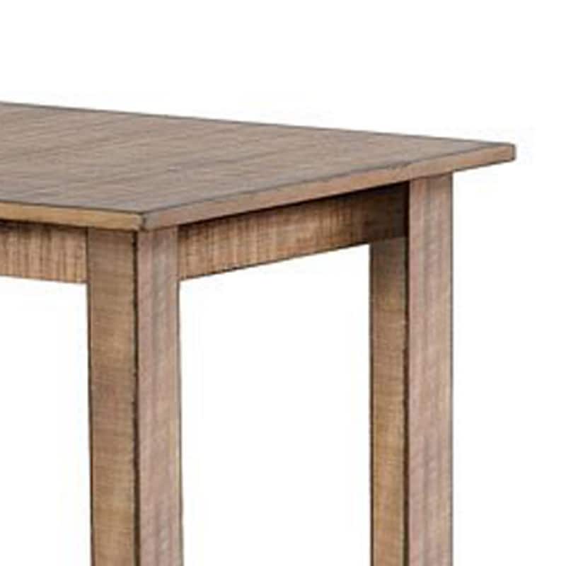 Rena Bar Height Dining Table | 48" Rectangular Top | Beige Brown Mahogany Wood