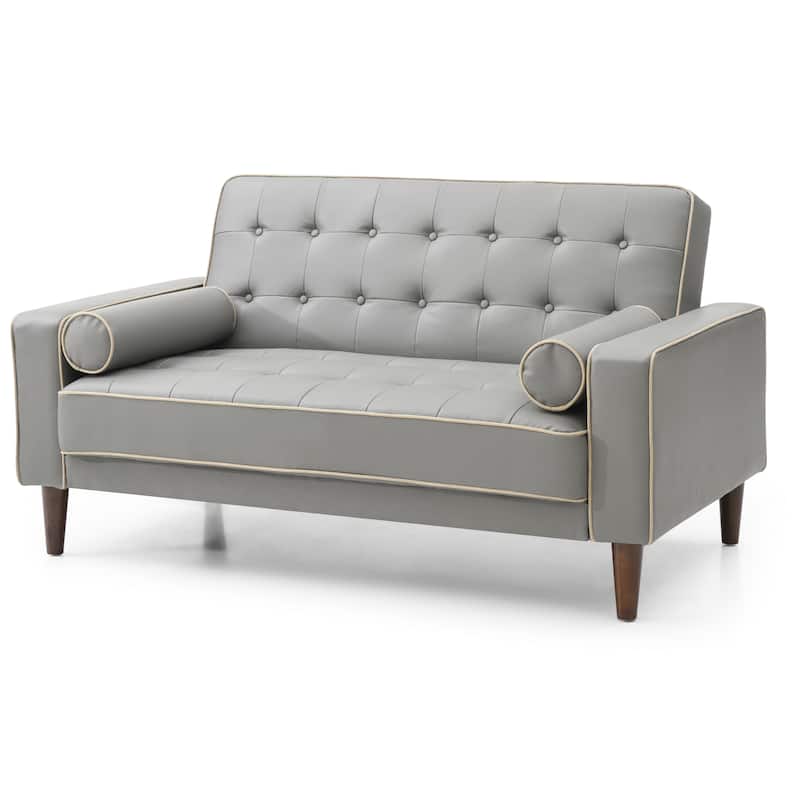 Contemporary Gray Loveseat For Two