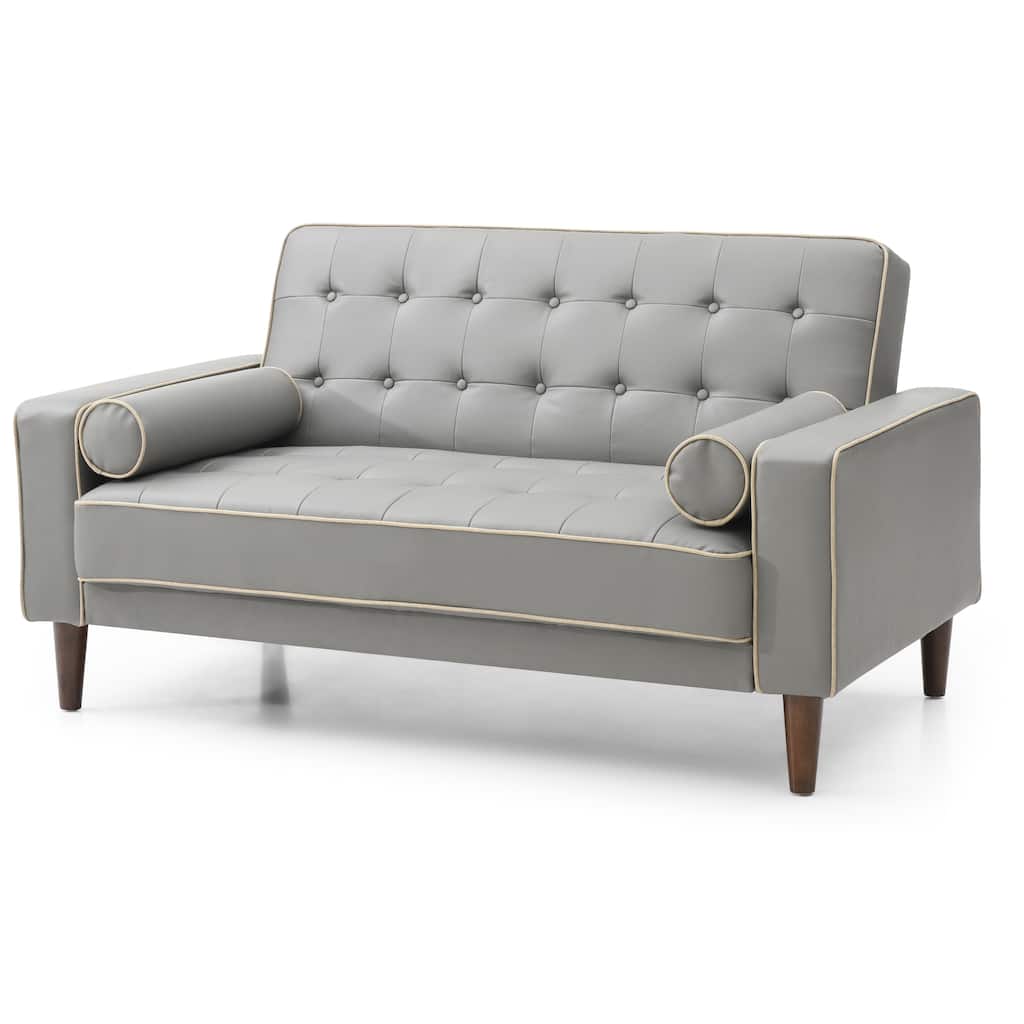 Contemporary Gray Loveseat For Two