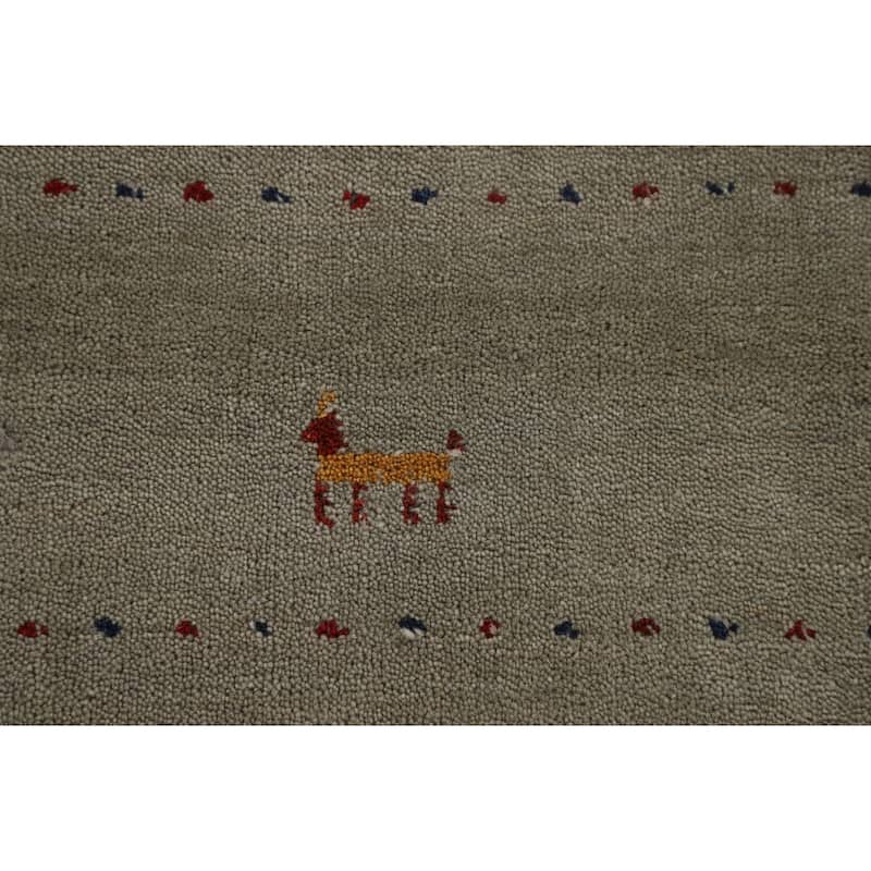 Tribal Gabbeh Oriental Area Rug Handmade Wool Carpet - 7'10" x 9'10"