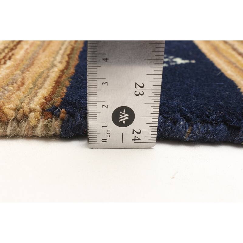 ECARPETGALLERY Hand Loomed Kashkuli Gabbeh Multi Color Wool Rug - 3'11 x 5'11