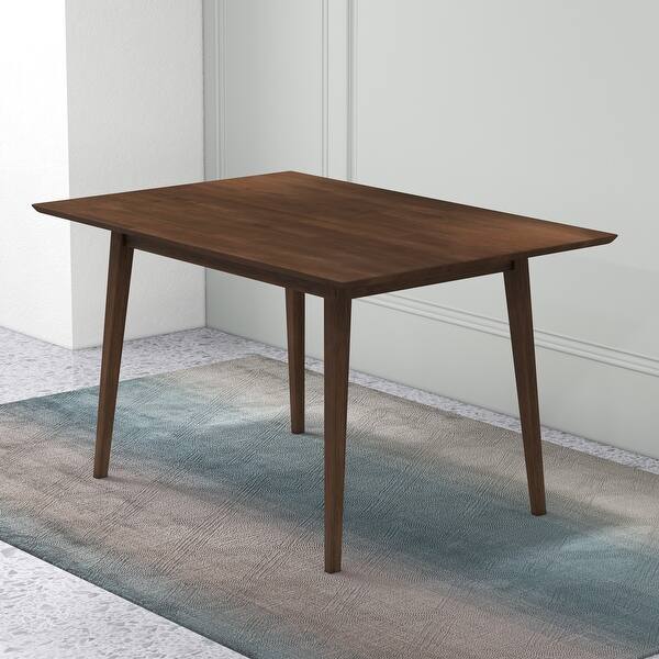 Alpina Mid Century Modern Solid Wood Rectangular 63-inch Dining Table ...