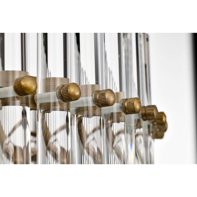 Casandra 4-Light Brushed Brass Crystal Chandelier - 16.1 inches in diameter x 18.4 inches H