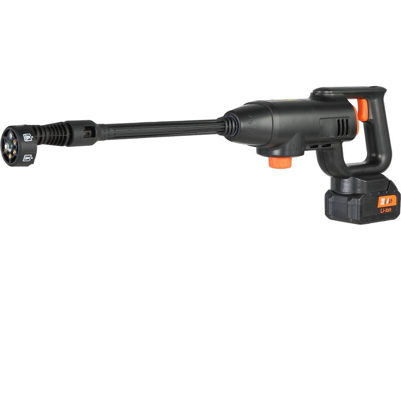 Black Cordless Pressure Washer 21V with 6-in-1 Nozzle and Foam Pot