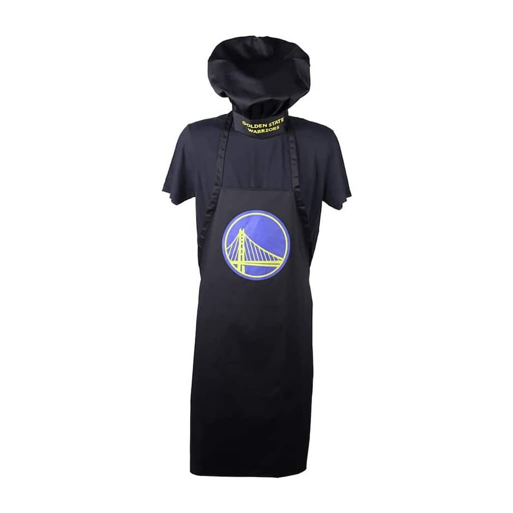 NBA Sports Team Logo Apron and Chef Hat Set, Golden State Warriors - 43x27