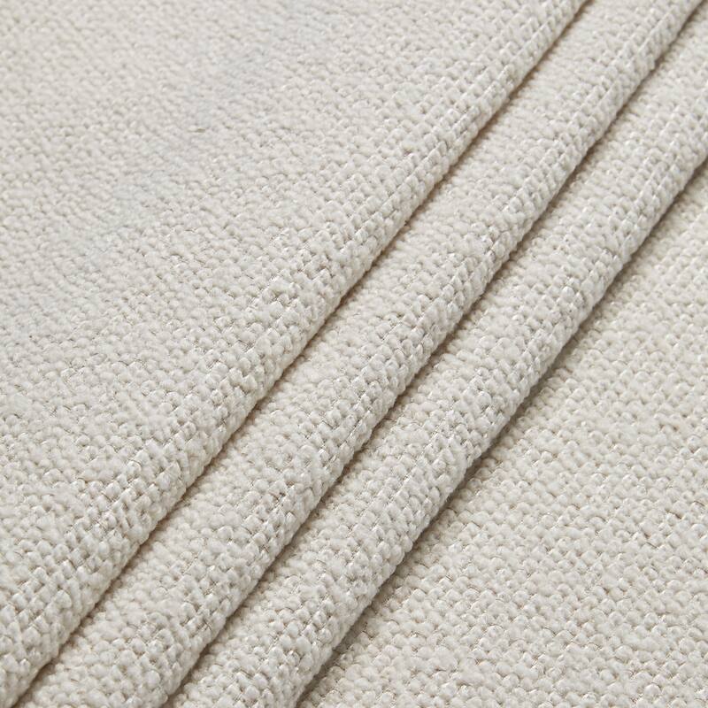 Upholstered King Bed with 54 Inch High Headboard, Cream White Boucle Fabric, Easy Assembly, No Box Spring Needed