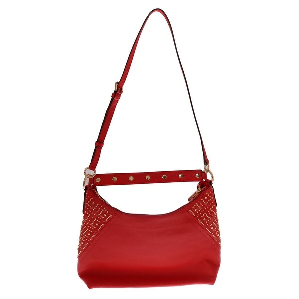 michael kors red hobo bag