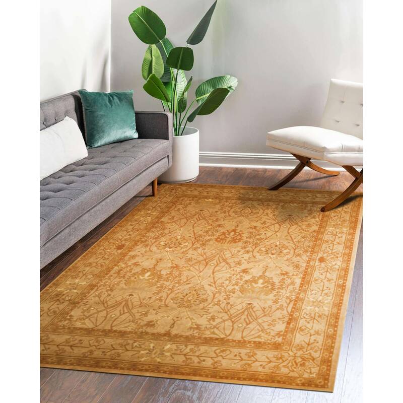 Hand-tufted Wool Beige Traditional Oriental Morris Rug