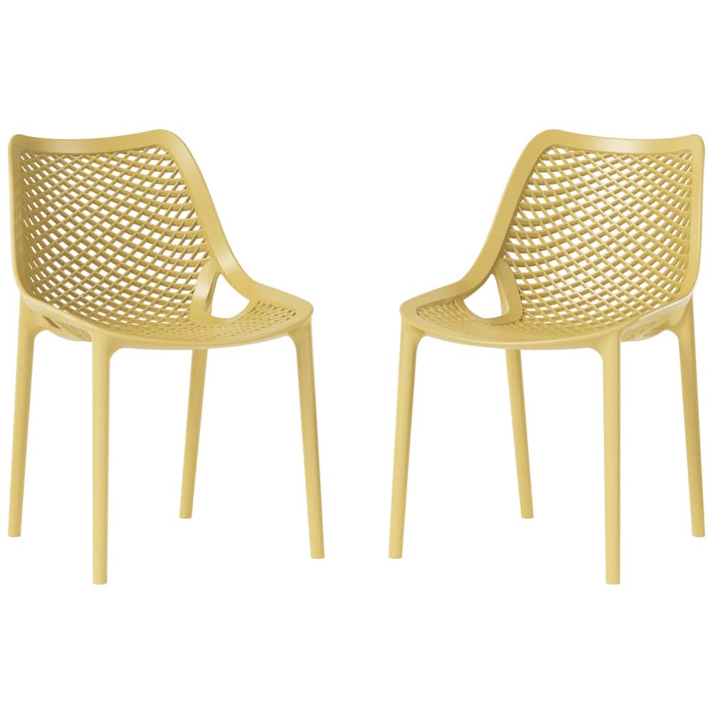 Frond and Form Outdoor Stacking Dining Side Chair (Set of 2)