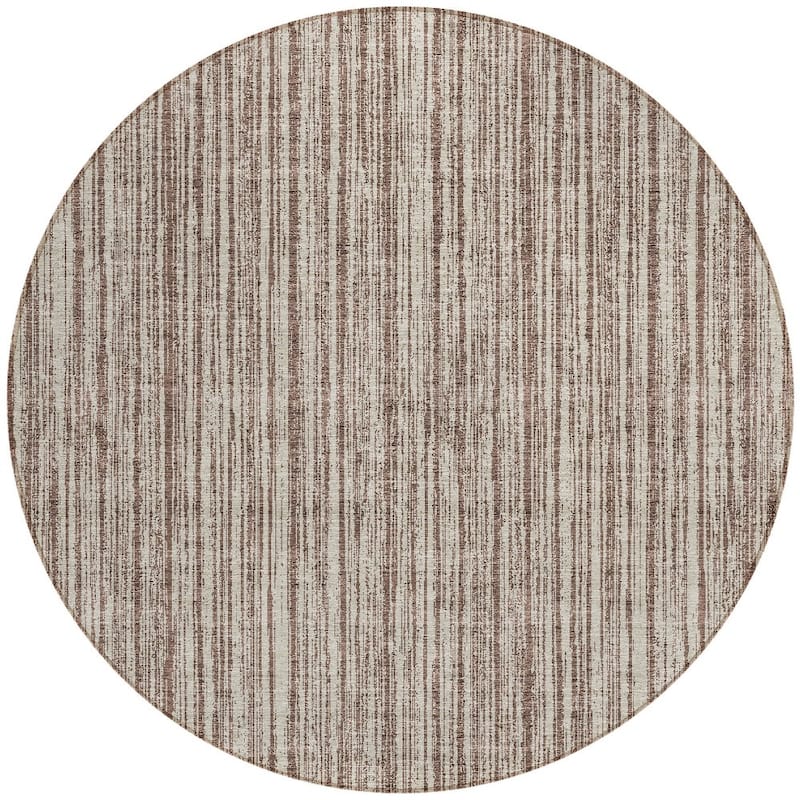 HomeRoots Striped Transitional Rectangle Outdoor Rug
