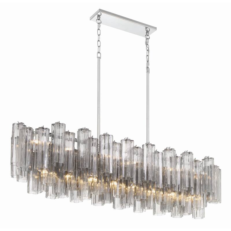 Addis 14 Light Polished Chrome Chandelier - 51.75"W x 14.25"H x 14"D