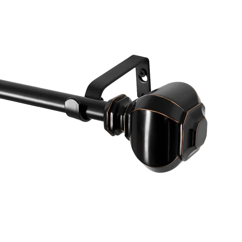 UTOPIA ALLEY 3/4 Inch Curtain Rod - Curtain Rods for Windows 28 to 48 Inch, Adjustable Drapery Rods