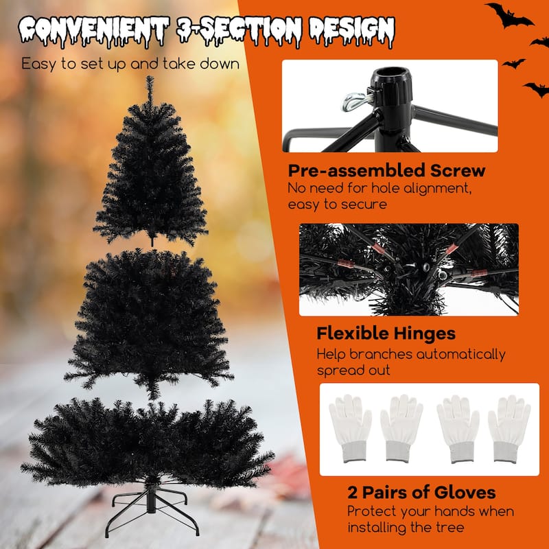 Gymax 6/7/8 Halloween Tree Artificial Decoration Tree w758/1040/1408 - See Details