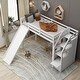 preview thumbnail 4 of 16, Twin Pine Loft Bed with Slide, Stairs, and Storage Compartments - Perfect for Children's Bedrooms