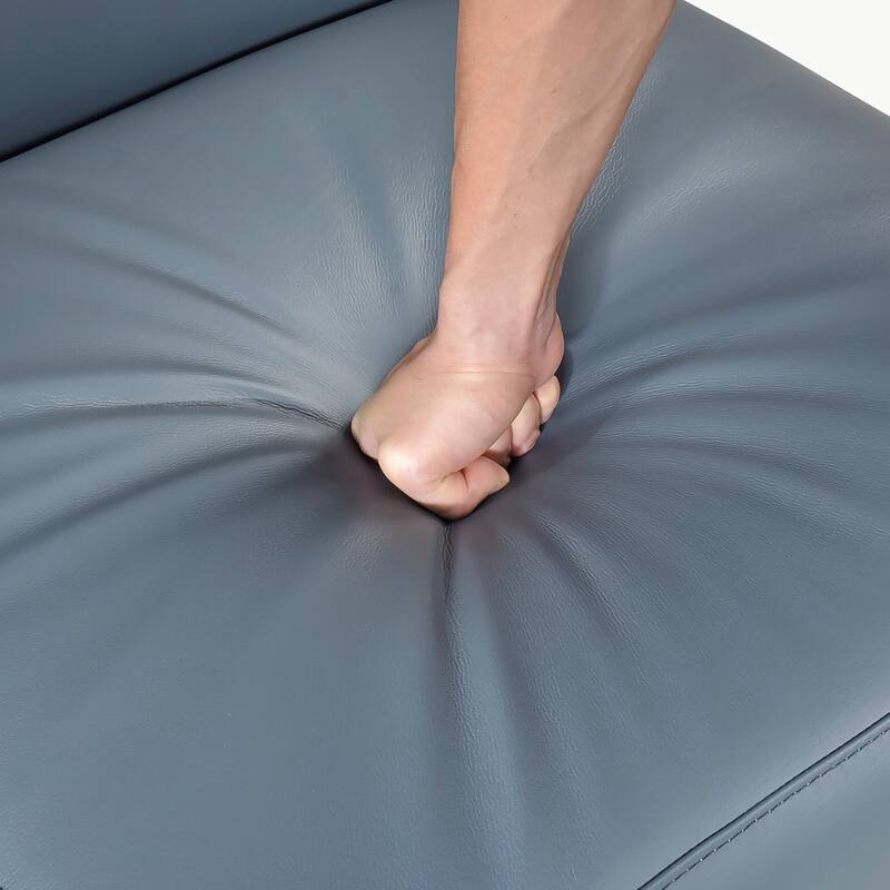 Hayes 28.5" Leather Accent Chair - Black Finish Solid Wood Legs