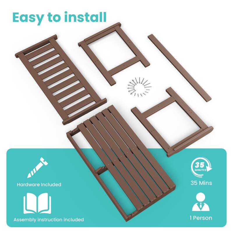 Outdoor 2-Person Garden Bench 42.92-in W x 35.83-in H