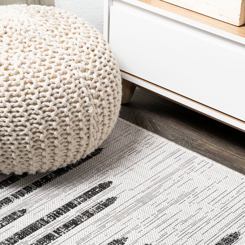 JONATHAN Y Colonia Berber Stripe Geometric Indoor/Outdoor Area Rug