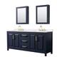 Option Dark Blue, Gold Trim, White Quartz Top