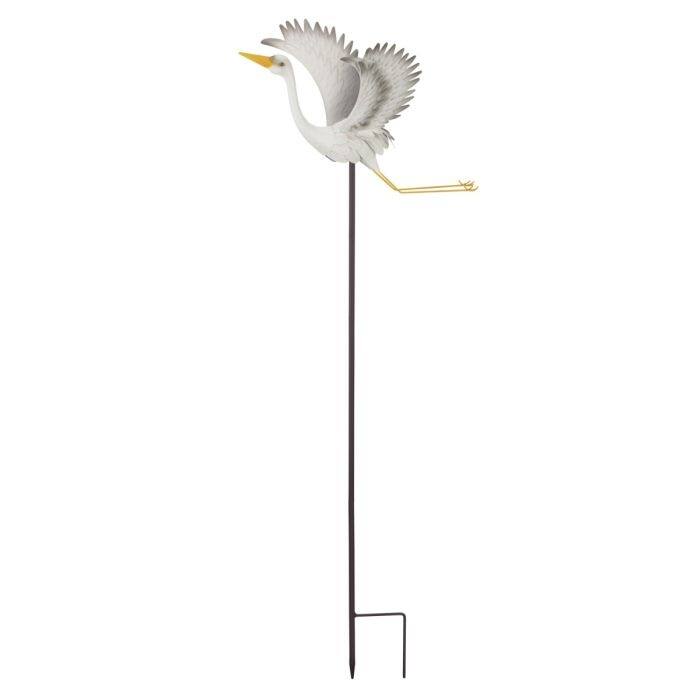 Bird Jiggly Stake - Egret