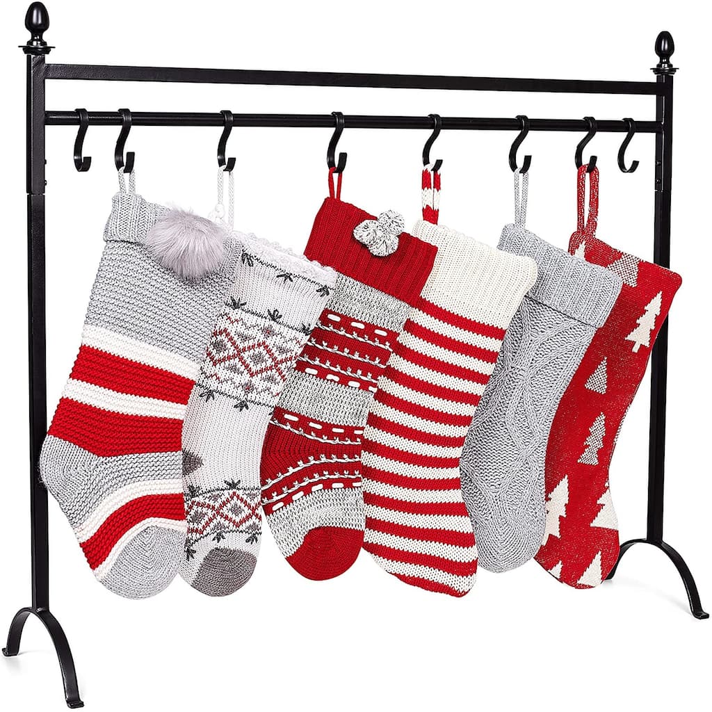 BirdRock Home 8 Hook Christmas Stocking Holder Stand