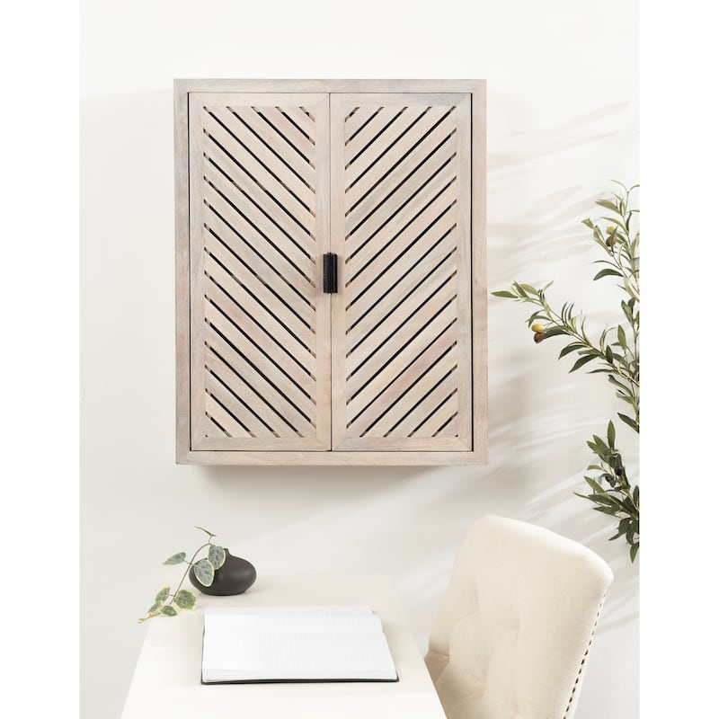 Kate and Laurel Mezzeta Tall 2-Door Bath Cabinet