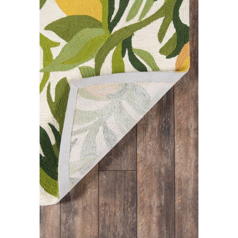 Momeni Veranda Polypropylene Hand Hooked Green Area Rug