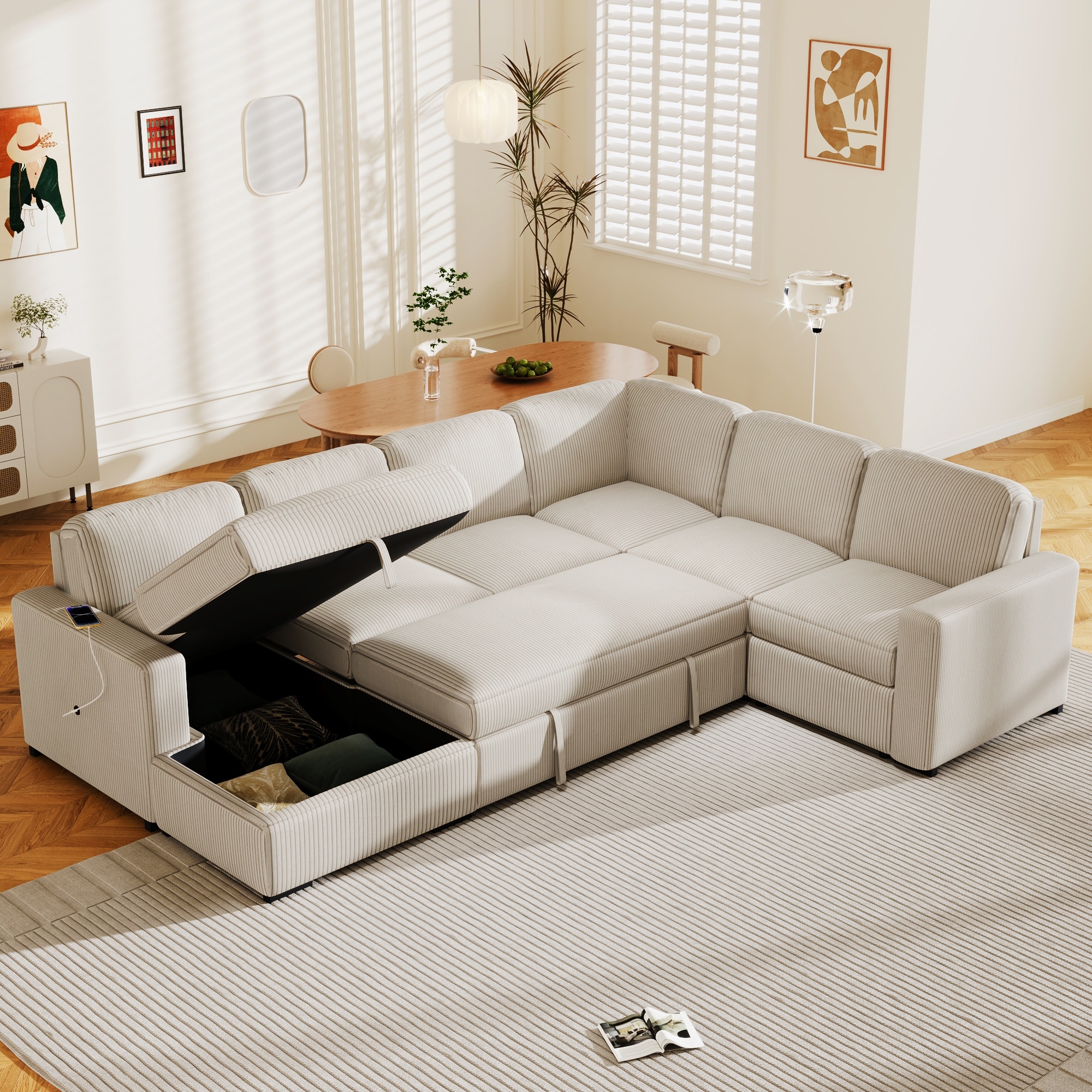 Sectional with hotsell oversized chair