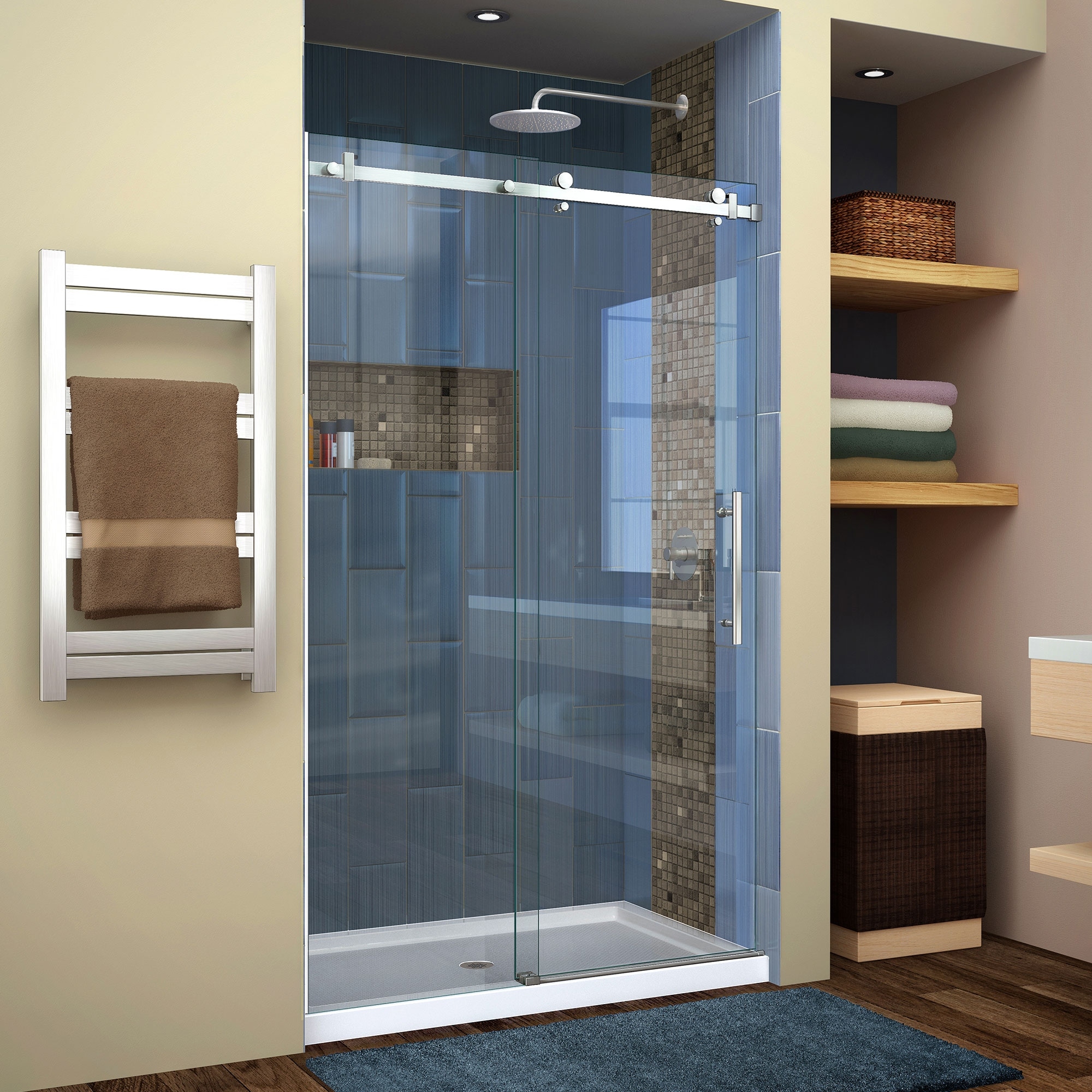 DreamLine Enigma Air 44-48 in. W x 76 in. H Frameless Sliding Shower Door - 44" - 48" W