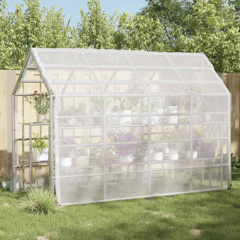 vidaXL Plant Cover Transparent and Black Polyethylene 9.8 x 16.4 ft - 9.8 x 16.4 x 0.4
