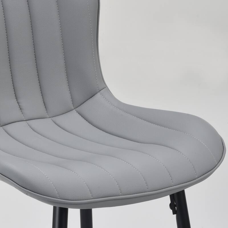 Counter Stools Set of 2, Faux Leather Kitchen & Dining Room Chairs for Dining Room