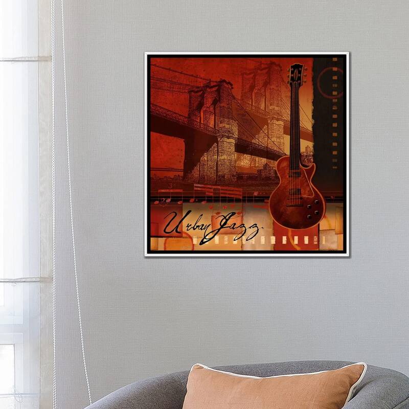 iCanvas "Urban Jazz" by Conrad Knutsen Framed Canvas Print