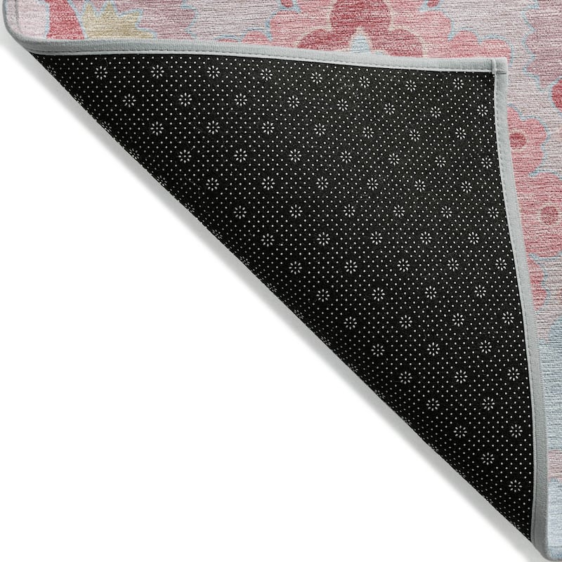 Machine Washable Indoor/ Outdoor Boho Traditional Chantille Rug