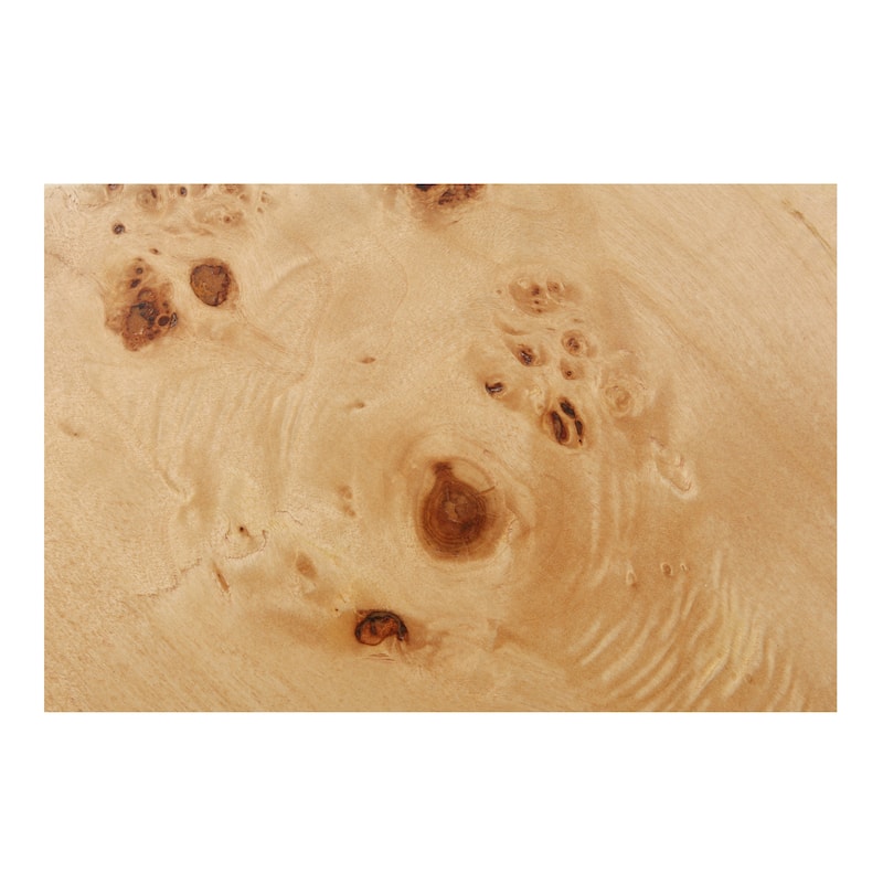 NPD Furniture Malva Burl Wood Geometric Side Table