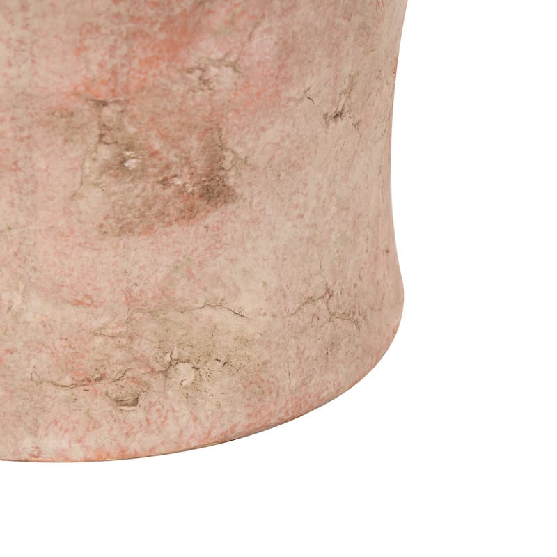 Ceramic Antique Style Distressed Vase with Handles - Cream or Pink - Roche River Decor