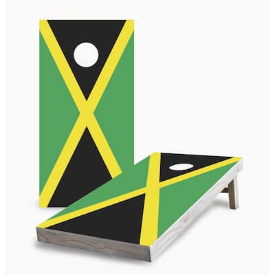 Jamaican Flag Cornhole Game (Choose Wraps or Boards)