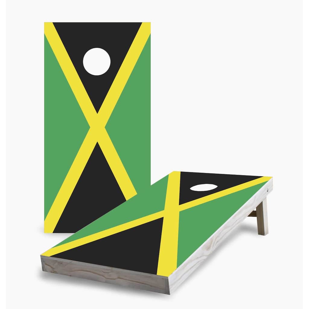 Jamaican Flag Cornhole Game (Choose Wraps or Boards)