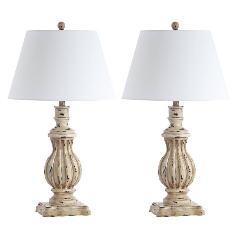 SAFAVIEH Lighting 31-inch Tanner Brown LED Table Lamp (Set of 2) - 17"W x 17"D x 31"H