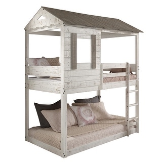 Playhouse Design Twin Over Twin Bunk Bed Wood Bed