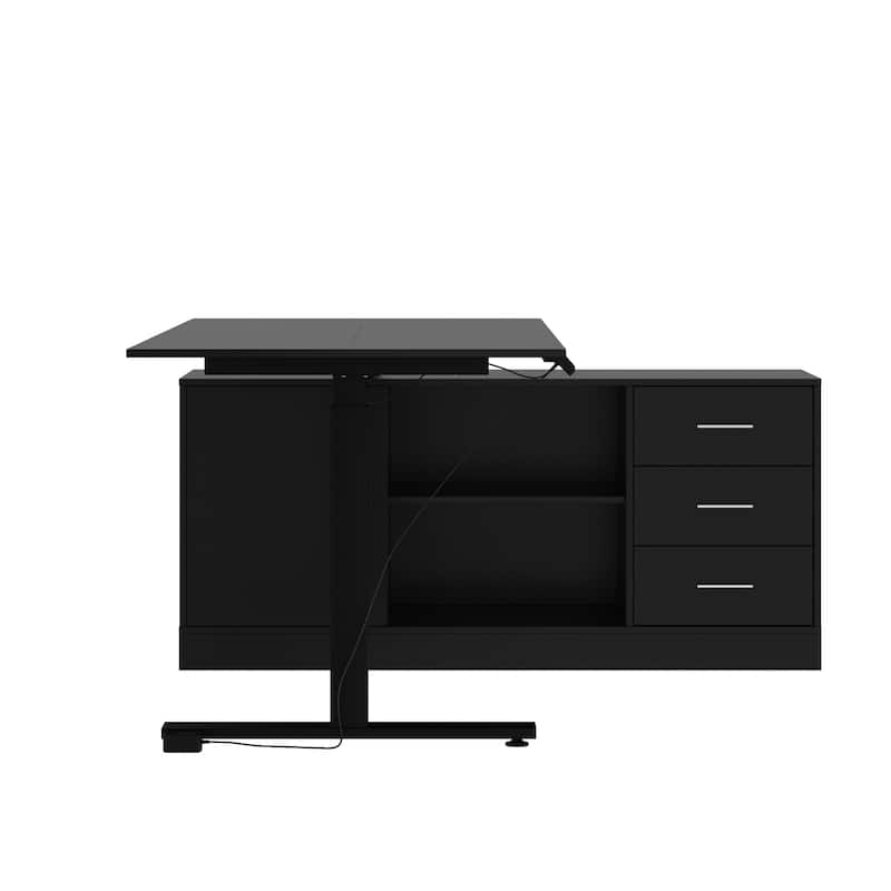 Office Solution: 63" Standing Desk Electric Lift Computer Desk White