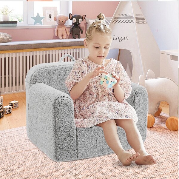 Kids Armchair Toddler Couch Baby Sofa Chair with Sherpa Fabric On Sale Bed Bath Beyond 37477808