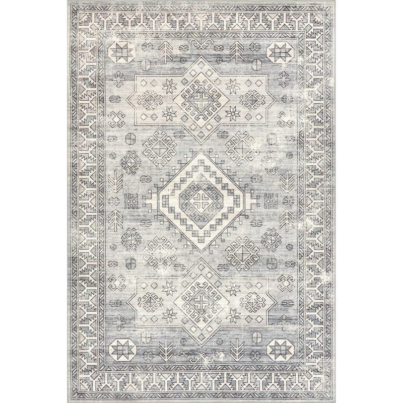 Nuloom Layana SplashGuard Geometric Machine Washable Area Rug