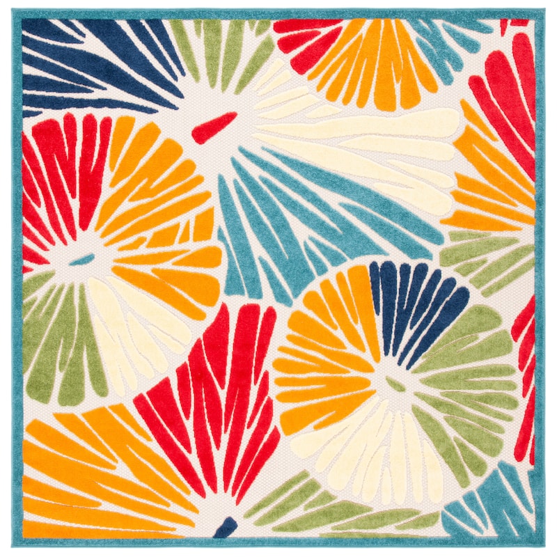 SAFAVIEH Cabana Eufrosina Indoor/ Outdoor Waterproof Patio Floral Rug