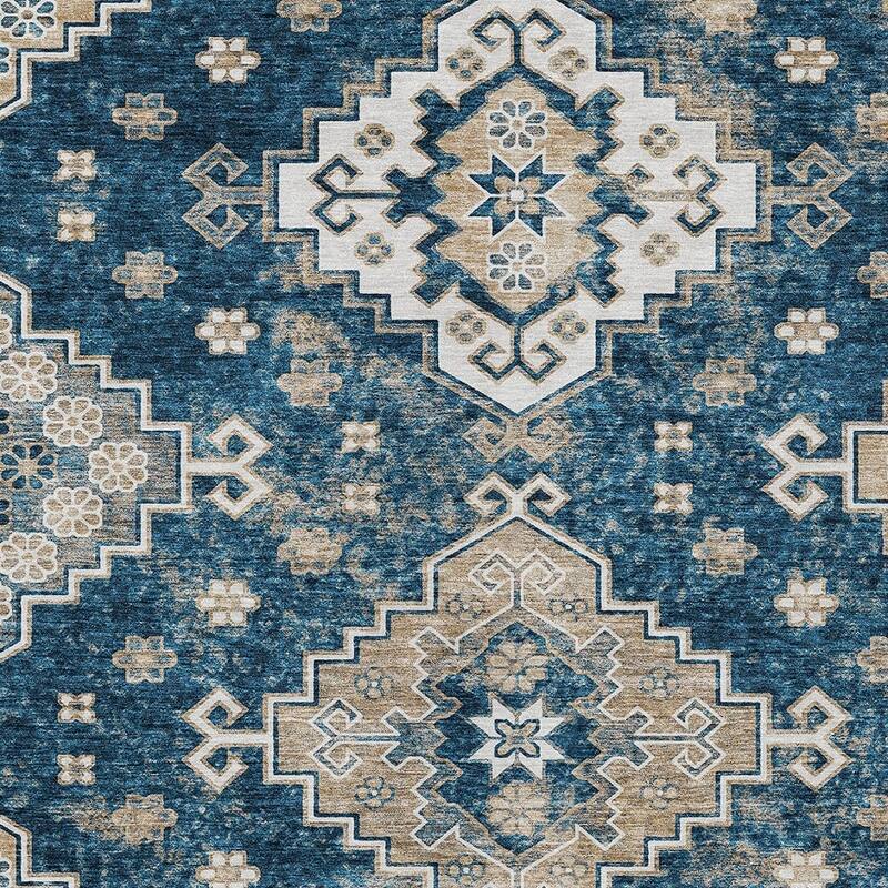 HomeRoots Medallion Traditional Rectangle Outdoor Rug