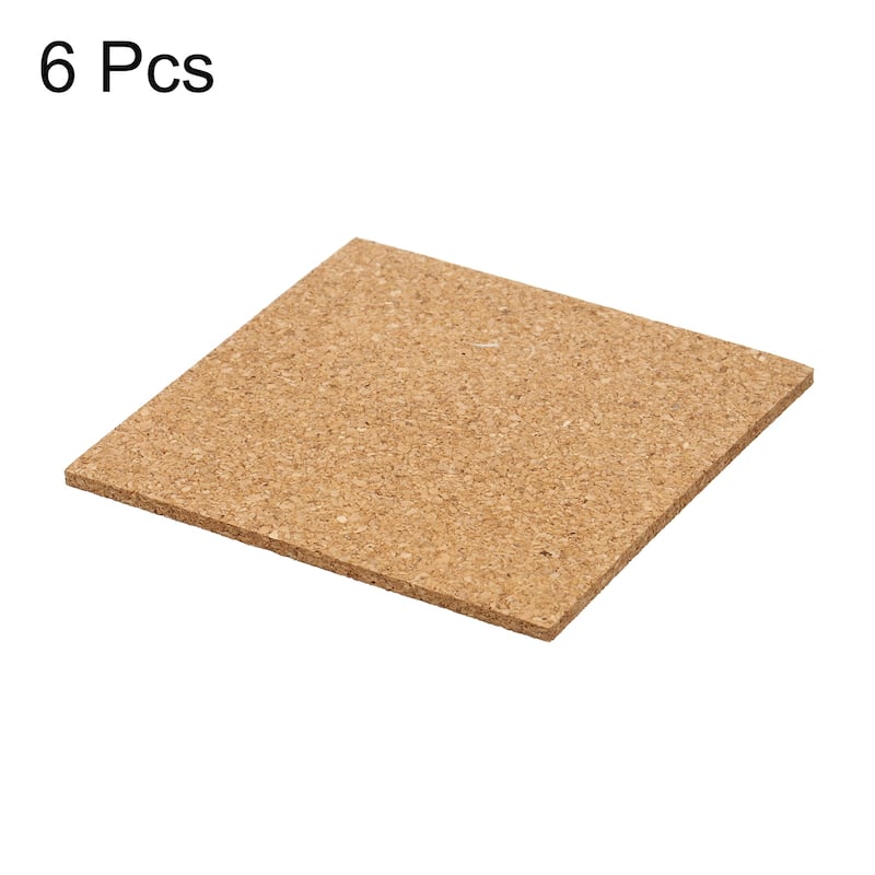 Self-Adhesive Cork, 3.74"x3.74"x3" Squares Cork Mat Coaster Backing Sheet - Brown