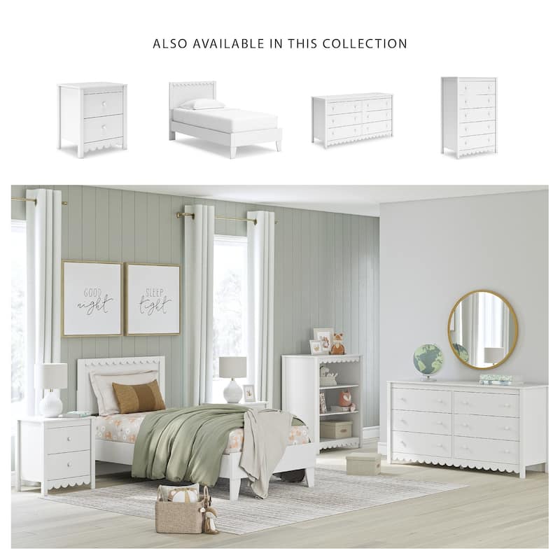 Signature Design by Ashley Hallityn White Panel Platform Bed